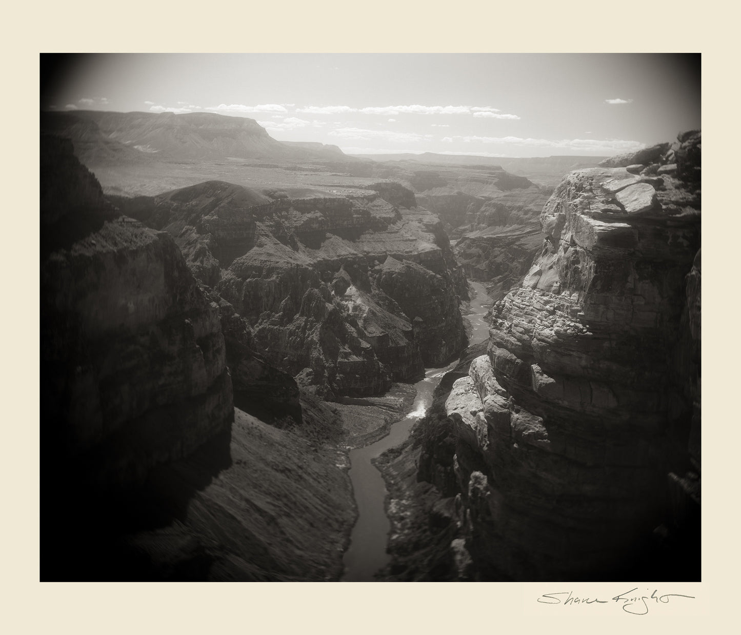 Early Lava Falls BW